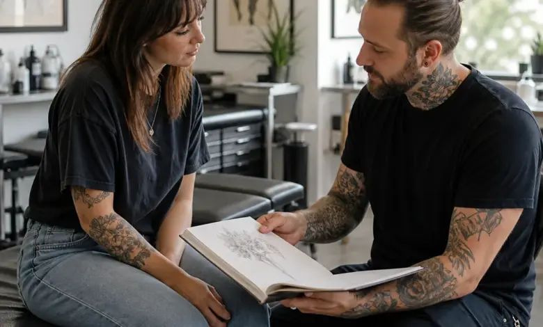 Tattoos mit Bedeutung: 10 Motive und ihre Symbolik 7 Beratung zu einem persönlichen Tattoo-Motiv in einem professionellen Studio