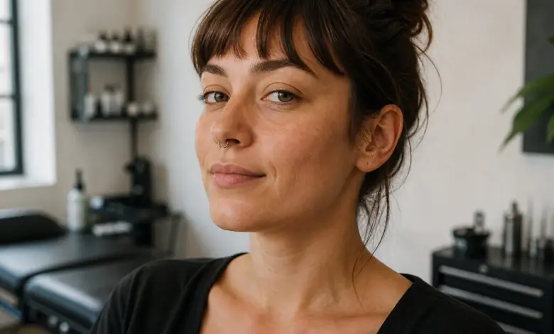 Septum Piercing - Alles Wichtige über das Nasenpiercing 5 Natürliches Septum-Piercing mit Titanschmuck