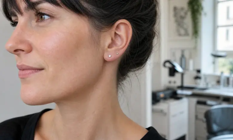 Lobe Piercing - Ohrläppchen auf individuelle Weise schmücken 11 Dezentes Lobe-Piercing am Ohrläppchen