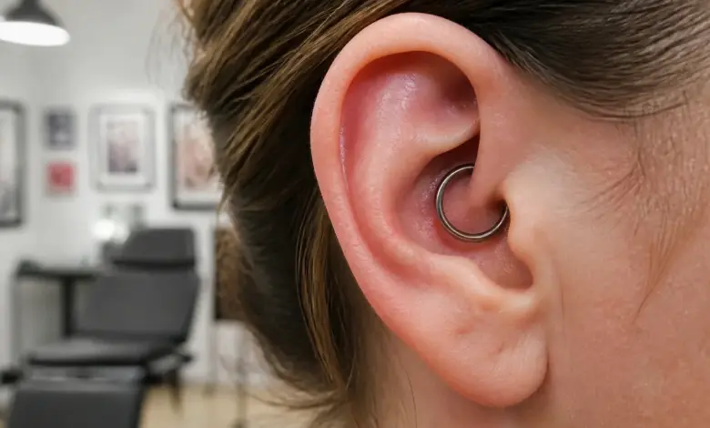 Daith Piercing - Das Piercing gegen Migräne und Kopfschmerzen 7 Korrekt platziertes Daith-Piercing