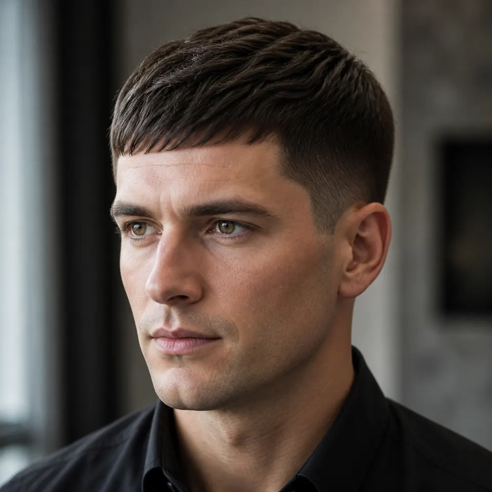 24 French-Crop-Frisuren für Männer: modern und pflegeleicht 26 Business French Crop mit Low Taper, gepflegter seitlicher Front und mattem Finish