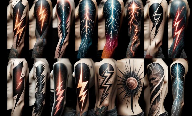 Blitz Tattoo: Bedeutung und Symbolik inkl. Design Ideen