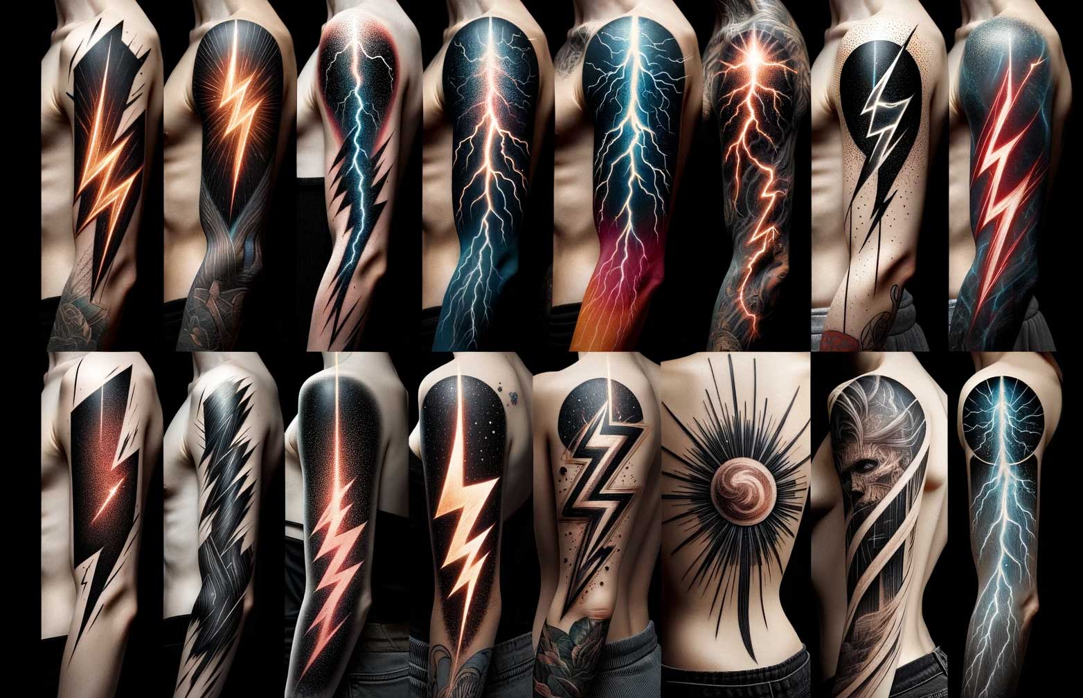 Blitz Tattoo: Bedeutung und Symbolik inkl. Design Ideen