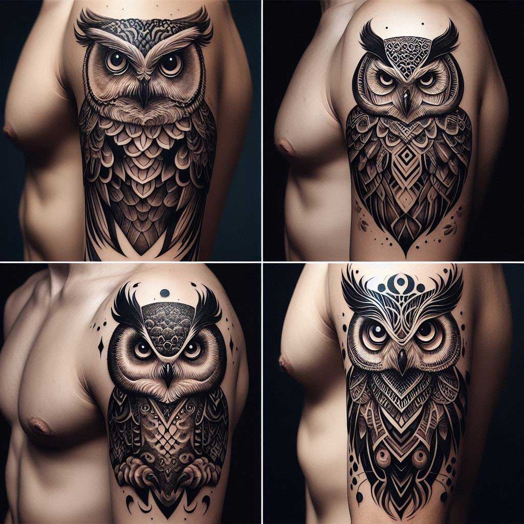 Kauz Tattoo-Design: Von der Skizze zum Kunstwerk
