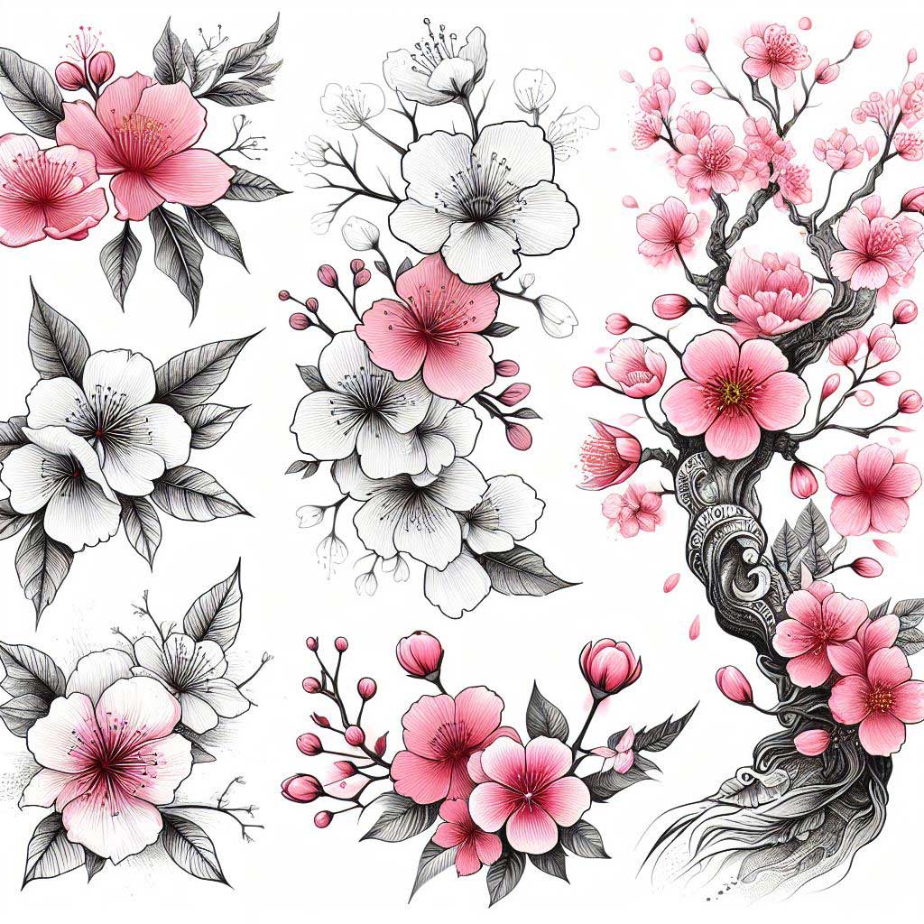 Kirschblüten Tattoo: Bedeutung, Ideen und Vorlagen