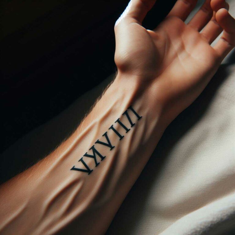 Römische Zahlen Tattoo Bedeutung und Vorlagen Ideen