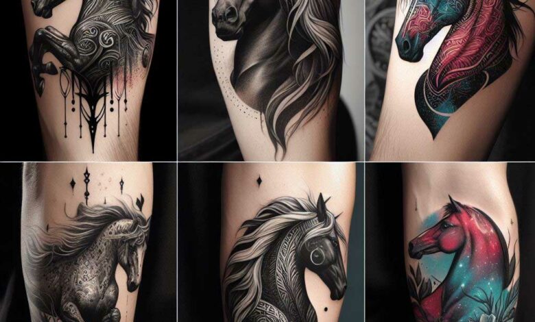 Tattoo Pferd: Bedeutung und Design Ideen