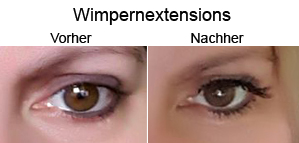 Wimpernextensions vorher nachher