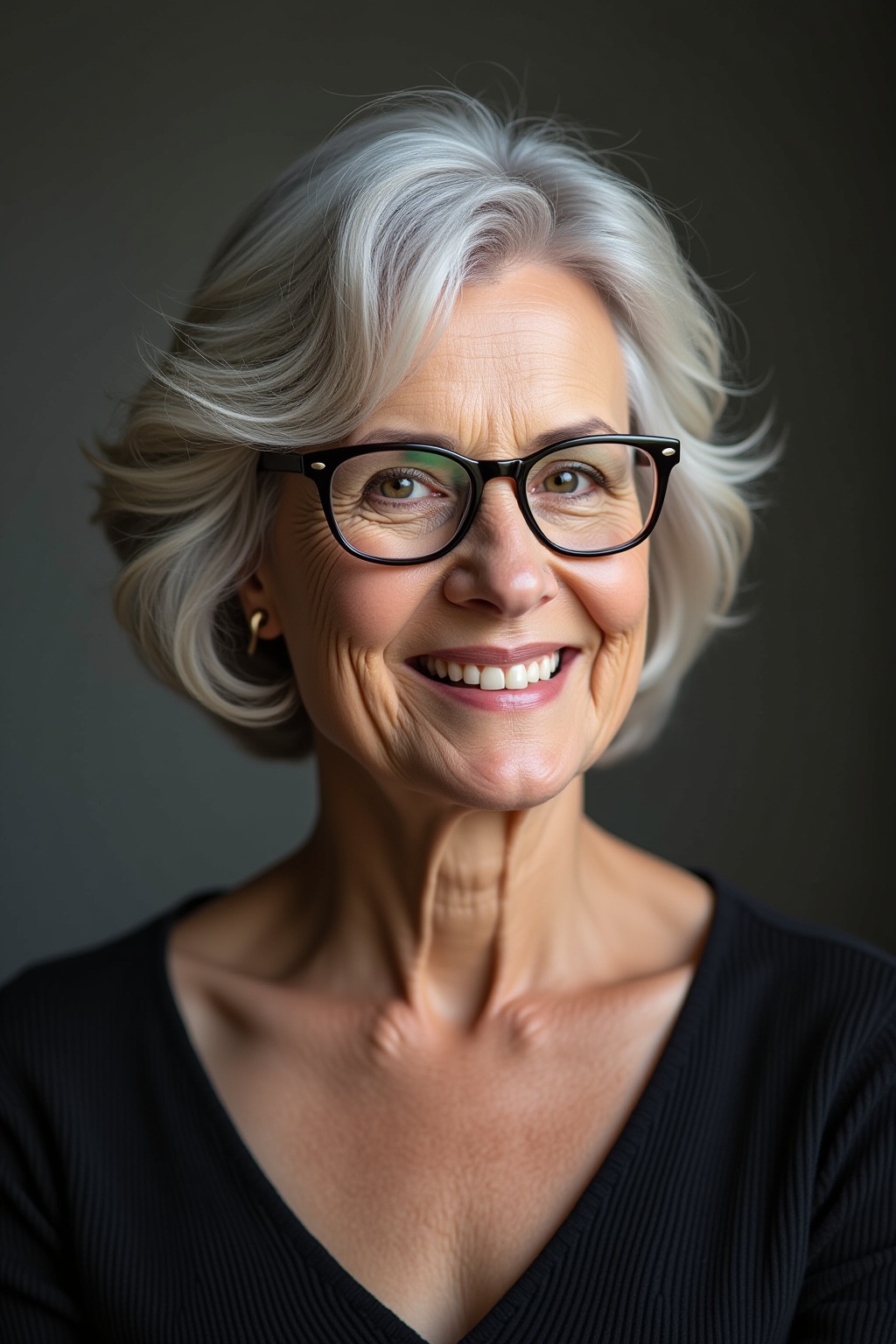 Frisuren Ab 60 Halblang Mit Brille