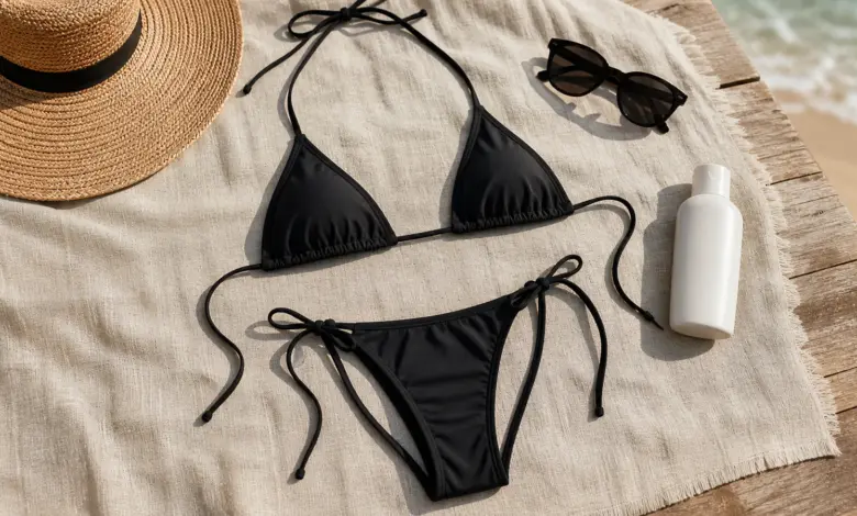 Micro-Bikini: Passform, Materialien und Styling 12 micro bikini flatlay
