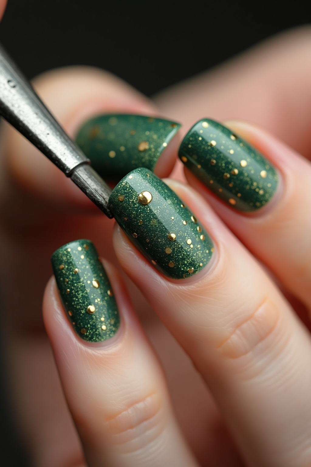 Die 8 schönsten Nageldesign Grün Gold Ideen 2026 15 Die 8 schönsten Nageldesign Grün Gold Ideen 2026