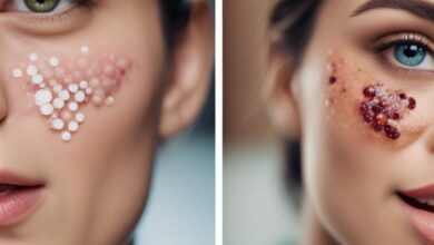 Unterschiede zwischen einem Pickel und Herpes auf der Lippe