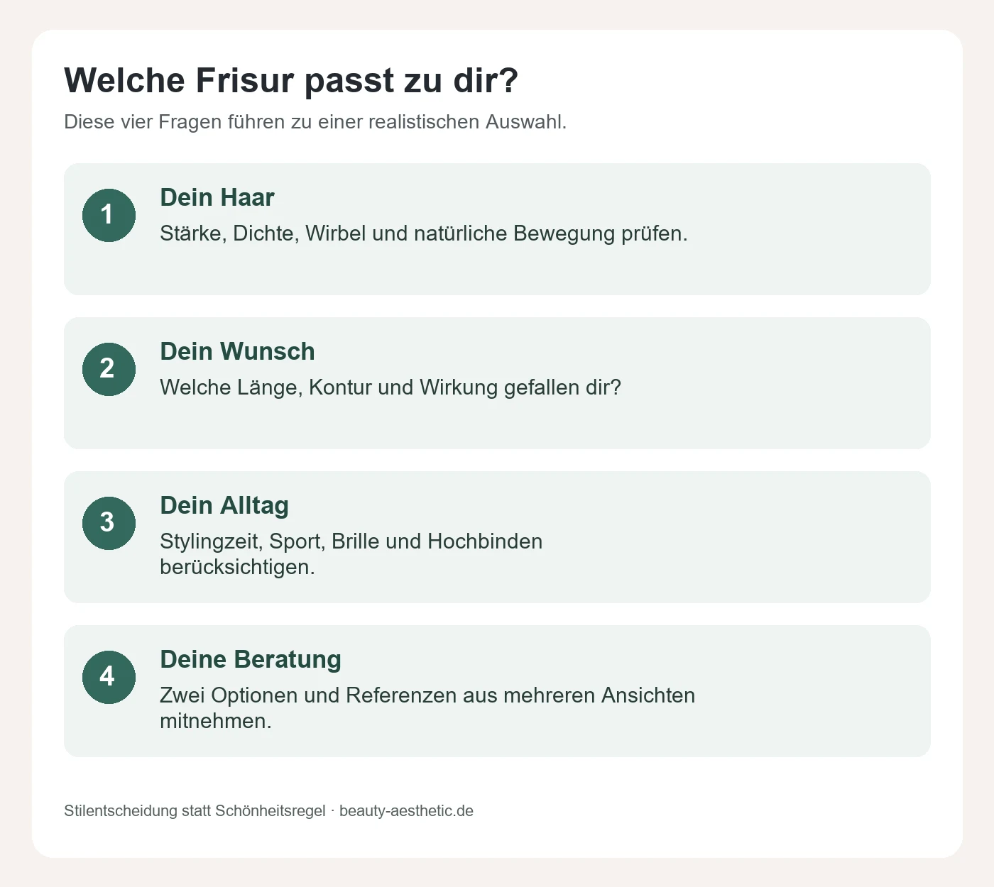 Welche Frisur passt zu mir? Gesichtsform, Haarstruktur und Alltag 3 Infografik: Welche Frisur passt zu mir? Gesichtsform, Haarstruktur und Alltag